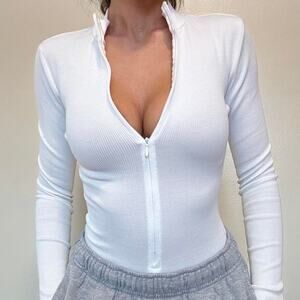 Fashion nova zip up bodysuit